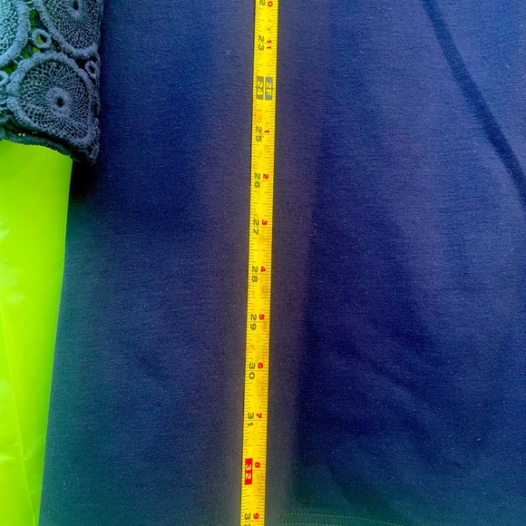 Philosophy NWT Dress navy blue with crochet sleeves size S - Picture 9 of 13